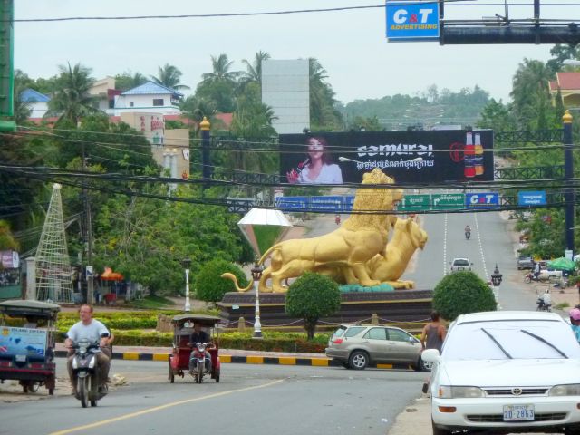 Die goldenen Löwen sind ein wichtiger Orientierungspunkt in der Stadt.